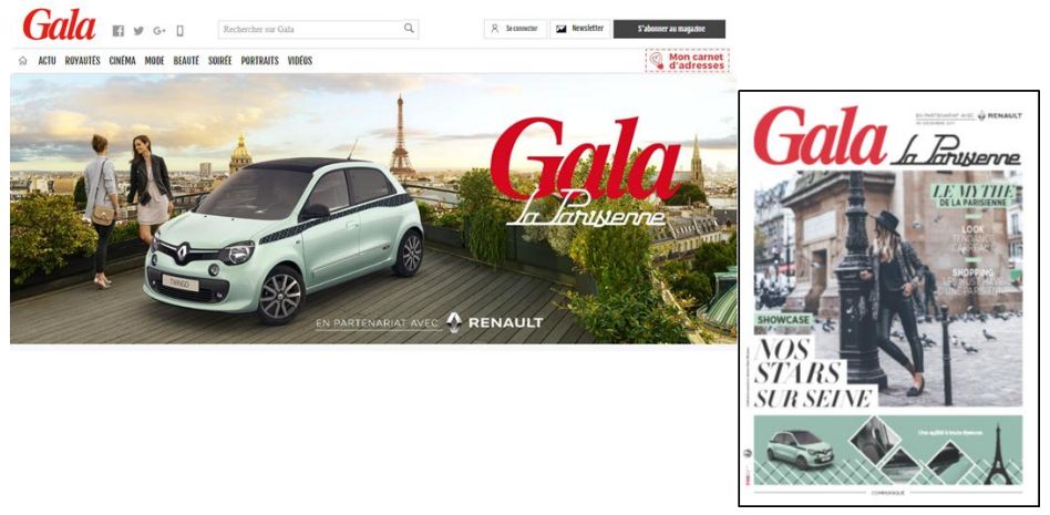 Renault Twingo La Parisienne et GALA font le show au cœur de la Capitale