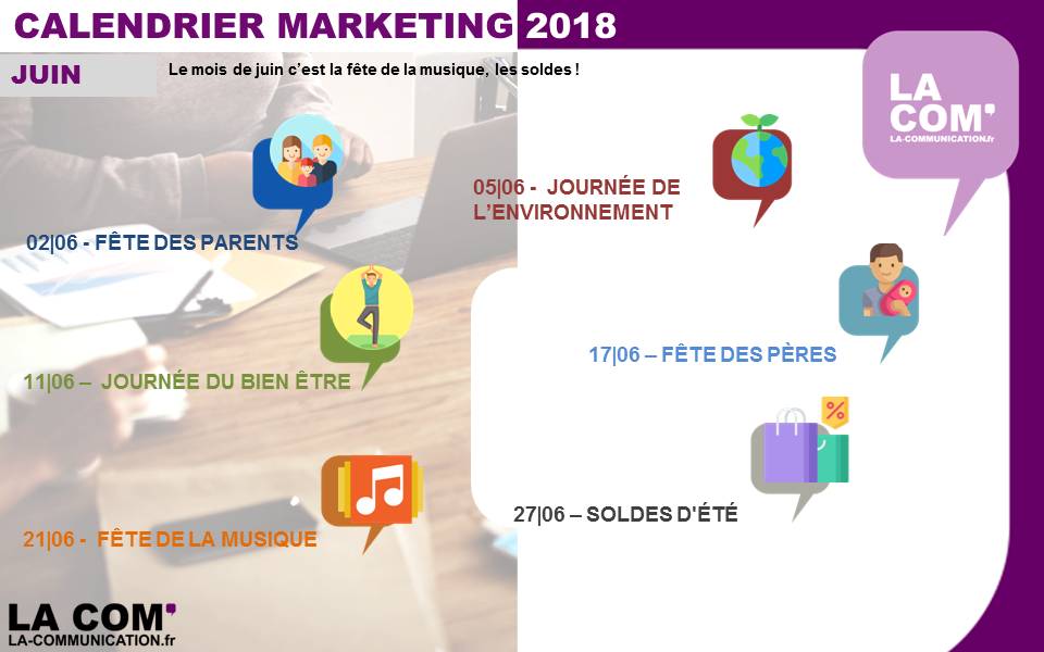 Le calendrier Marketing 2018 – Juin