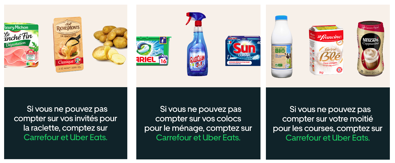 “Comptez sur Carrefour et Uber Eats” : la campagne qui facilite le quotidien des Français