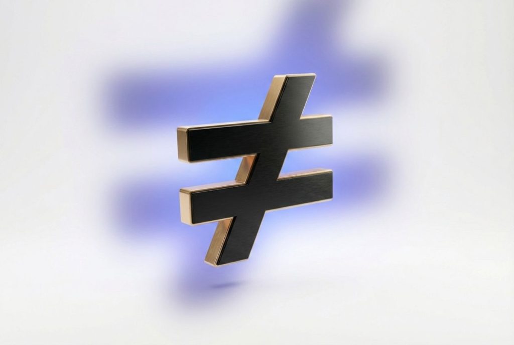 signe égal barré clavier