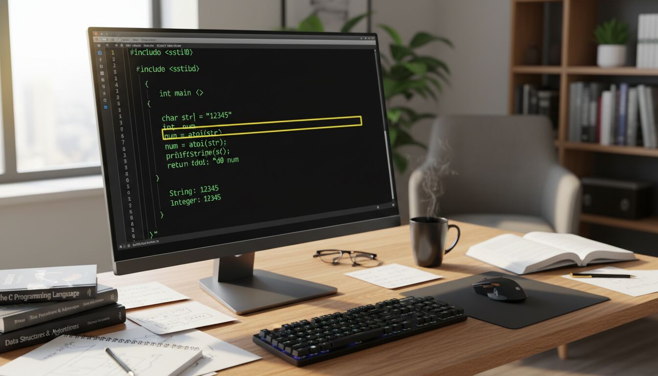Découvrez à quoi sert la fonction atoi en langage C, comment elle convertit une chaîne de caractères en entier, et ses utilisations courantes en programmation.