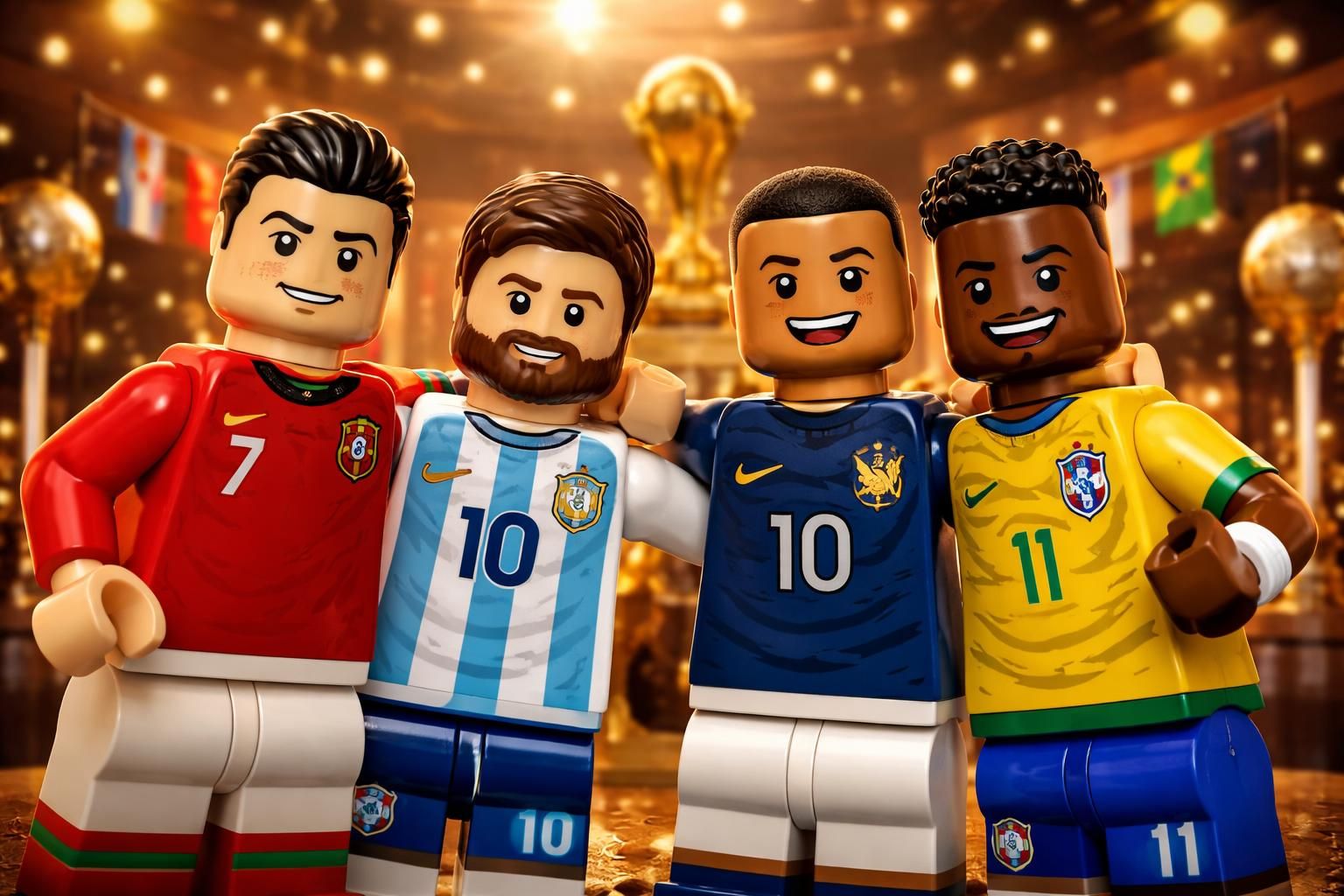 découvrez comment lego réunit les stars du football ronaldo, messi, mbappé et vinicius jr pour une avant-première unique et exceptionnelle de la coupe du monde.