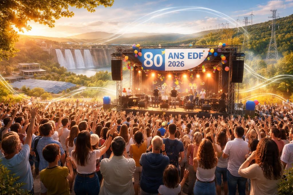 découvrez la bande-son commémorative célébrant les 80 ans d'edf en 2026, une composition musicale unique qui retrace l'histoire et l'innovation de l'entreprise.