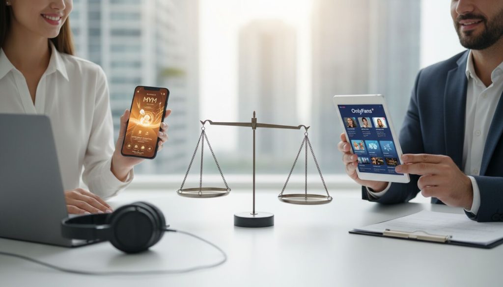 Découvrez notre comparatif détaillé entre Mym et OnlyFans pour choisir la plateforme qui correspond le mieux à vos besoins. Avantages, fonctionnalités et tarifs analysés.