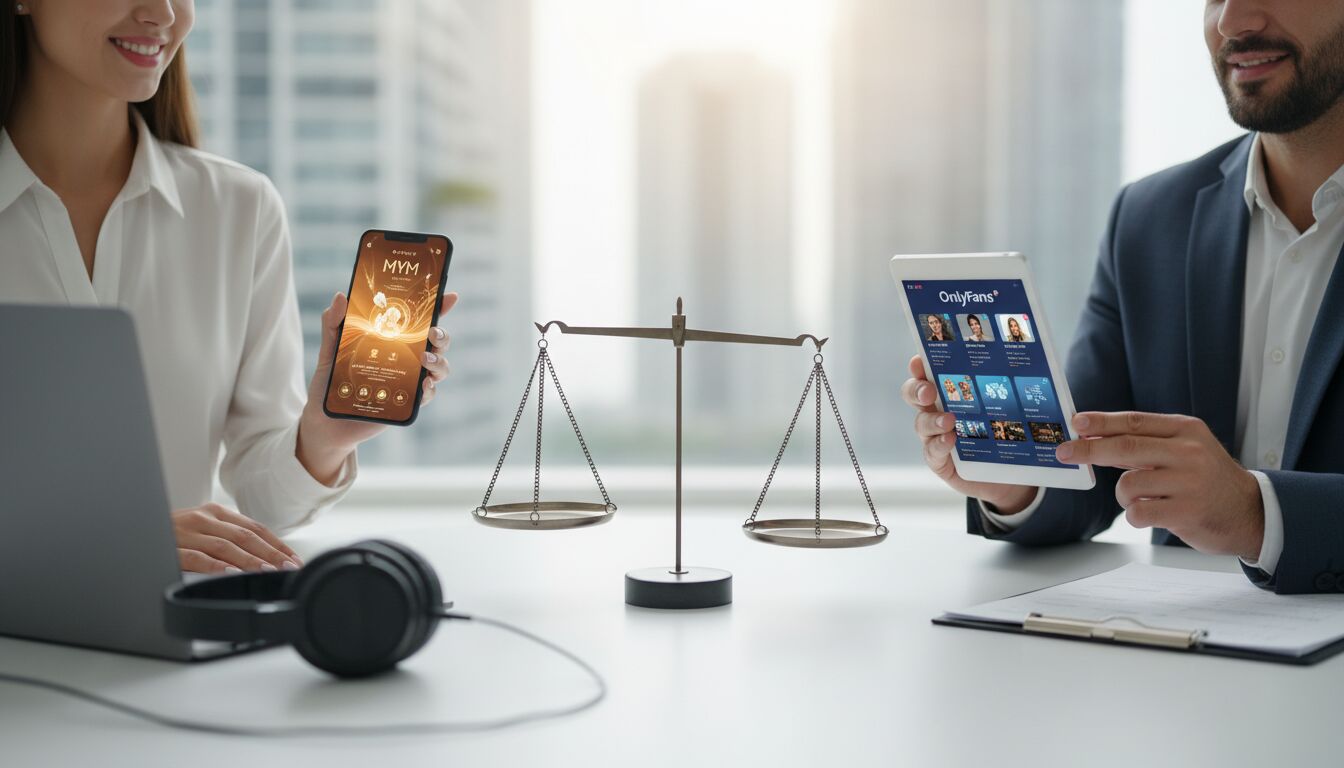Découvrez notre comparatif détaillé entre Mym et OnlyFans pour choisir la plateforme qui correspond le mieux à vos besoins. Avantages, fonctionnalités et tarifs analysés.