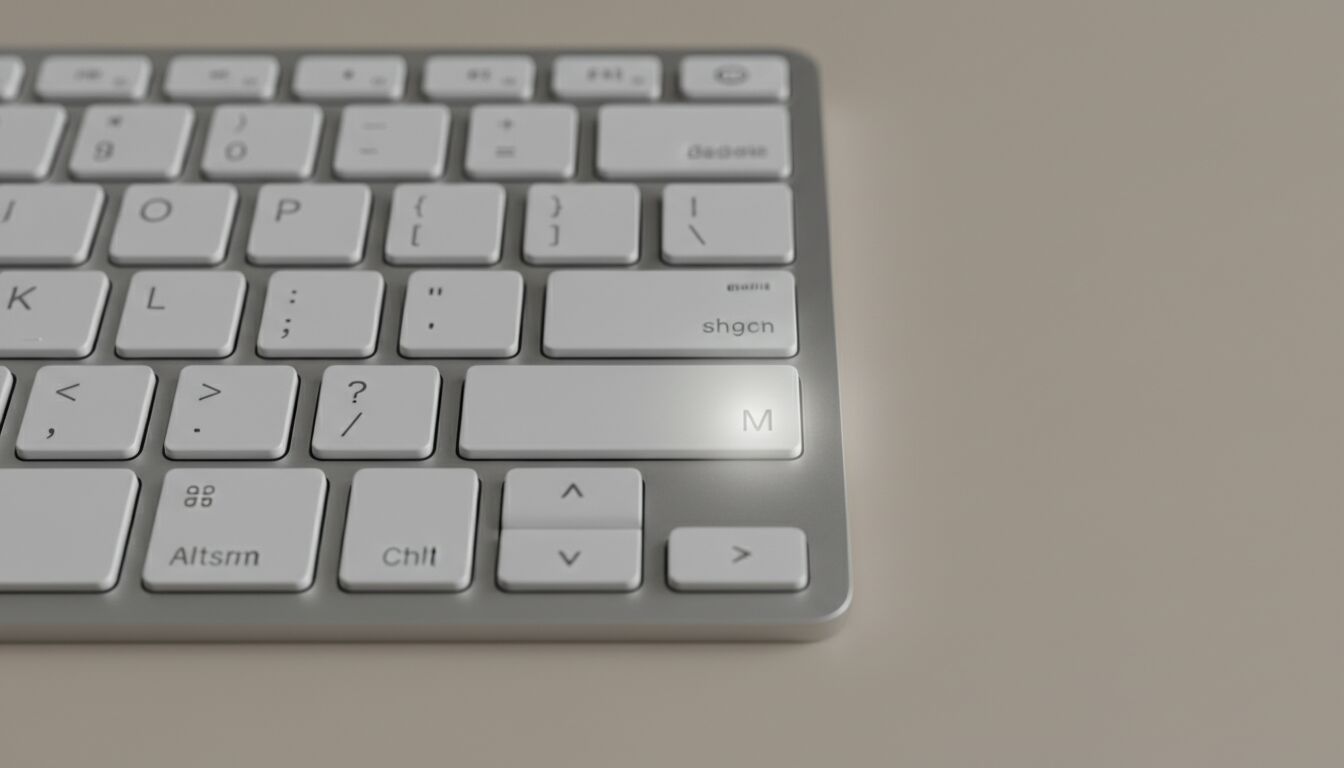 Découvrez l'emplacement de la touche 'M' sur un clavier QWERTY et apprenez à la localiser facilement pour améliorer votre frappe.