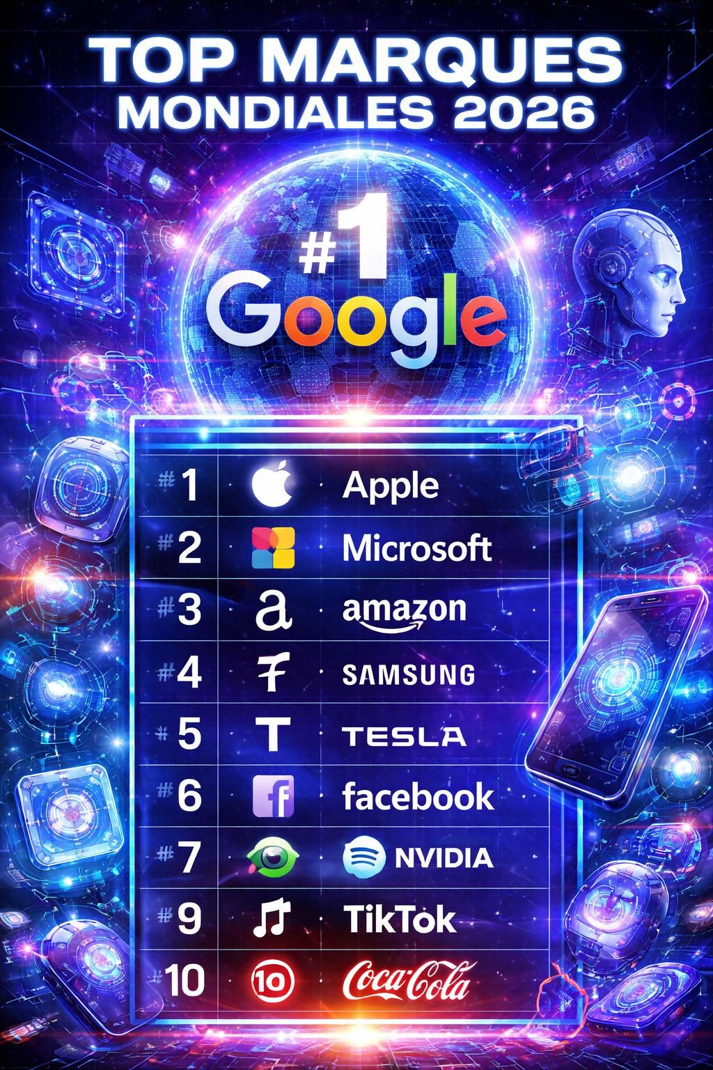 découvrez comment google, propulsé par l'ia, s'impose comme la marque la plus précieuse au monde selon le classement kantar brandz 2026.