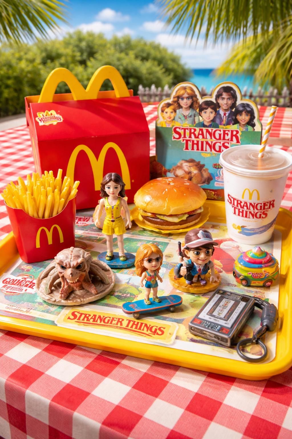 découvrez la collection exclusive de jouets stranger things chez mcdonald’s pour célébrer l’été 1985. plongez dans l’univers rétro de la série culte et revivez des aventures inoubliables avec vos personnages préférés.