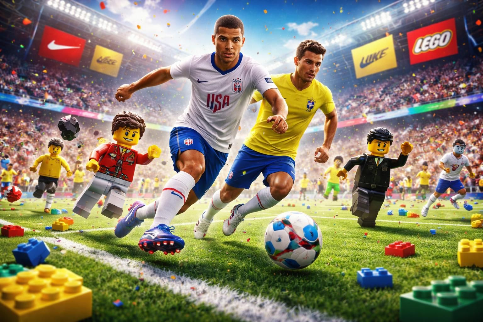 découvrez la bande-son dynamique et entraînante de la campagne nike x lego, spécialement créée pour célébrer la coupe du monde 2026 et vivre l'événement avec énergie.
