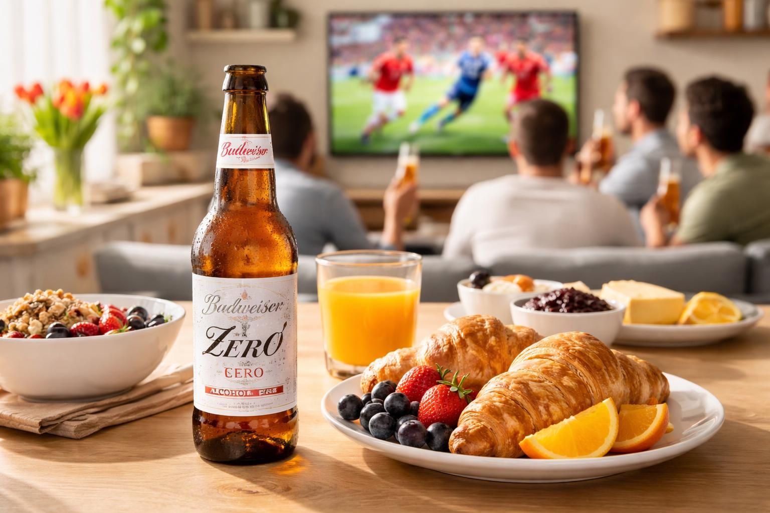 budweiser innove en proposant sa bière sans alcool au petit déjeuner pendant la coupe du monde, une nouvelle tendance pour savourer l'événement autrement.